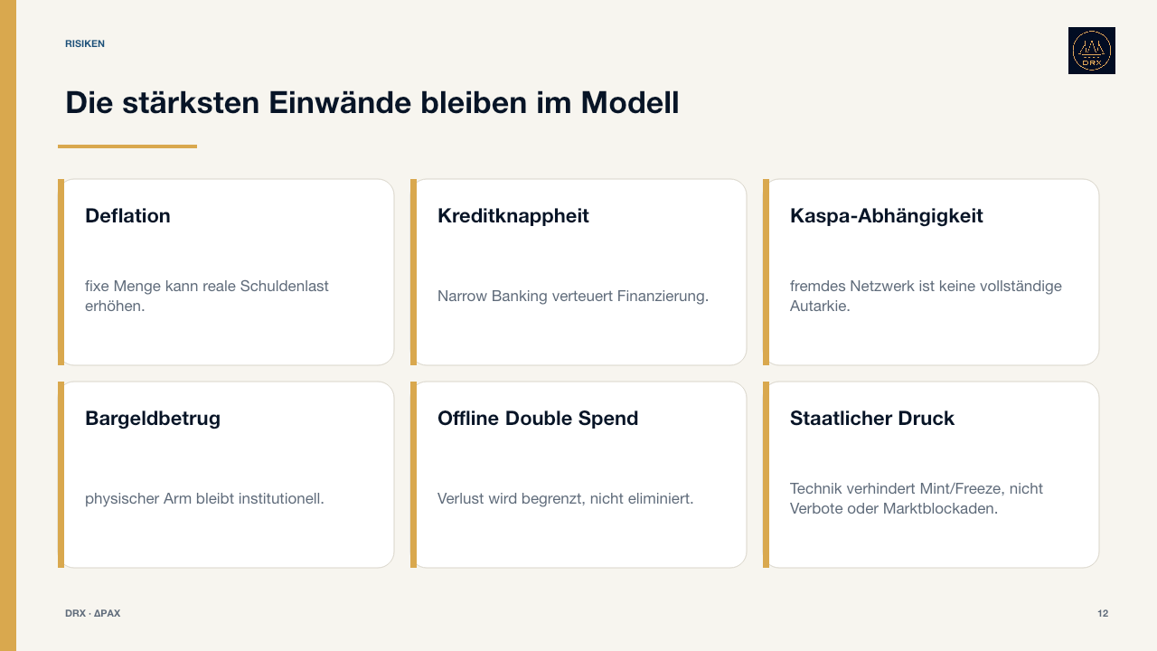 Einwände und Risiken